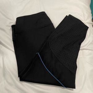 Avia crop leggings with mesh bottoms